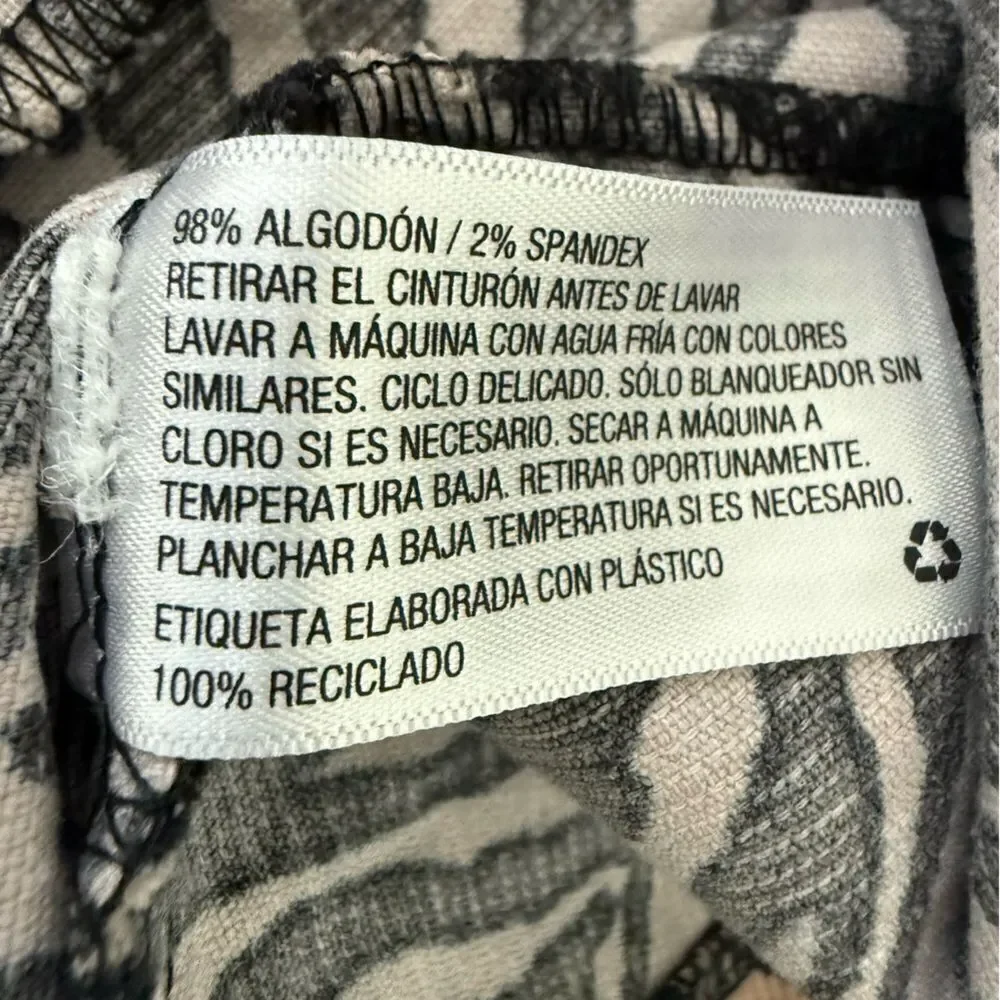 Wild Fable A-Line skirt Bold Zebra Print Pattern Black and Tan corduroy